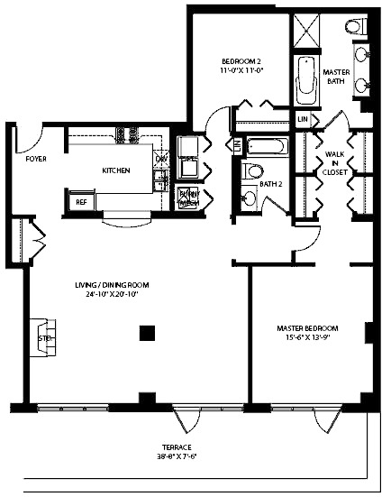 3140 N Sheffield Floorplan - 707 Tier*